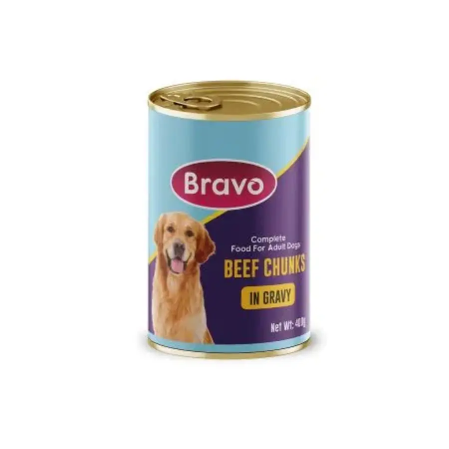 Bravo Beef Chuncks Gravy Dog Food 400G